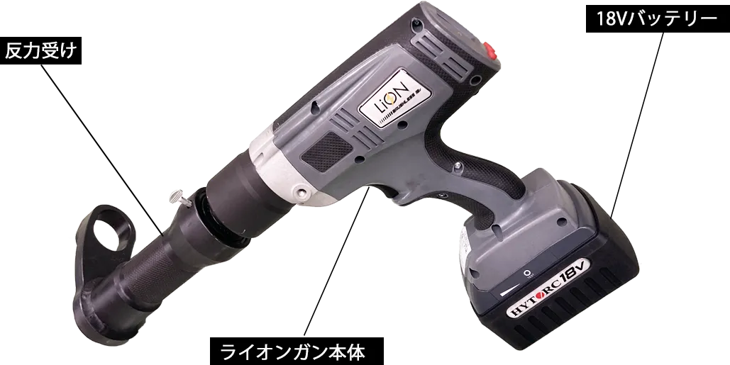 6.1kgの軽量設計で最大949Nmの高出力なコードレス電動トルクレンチ