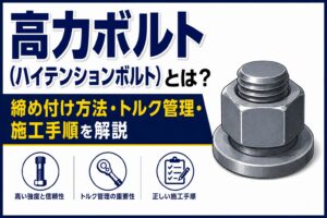 高力ボルト(ハイテンションボルト)とは？締め付け方法、トルク管理、施工手順を解説