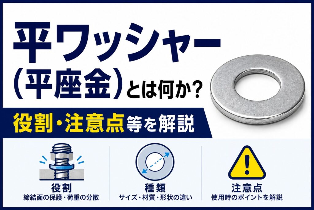 平ワッシャー(平座金)とは何か？役割、注意点等を解説