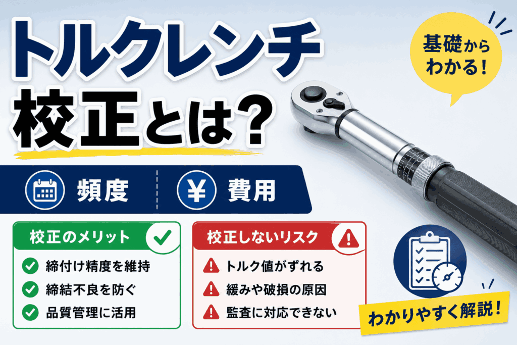 トルクレンチ校正の頻度・費用・メリットと校正しないリスクを解説